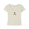 Slim Fit V-Neck Mothling Top