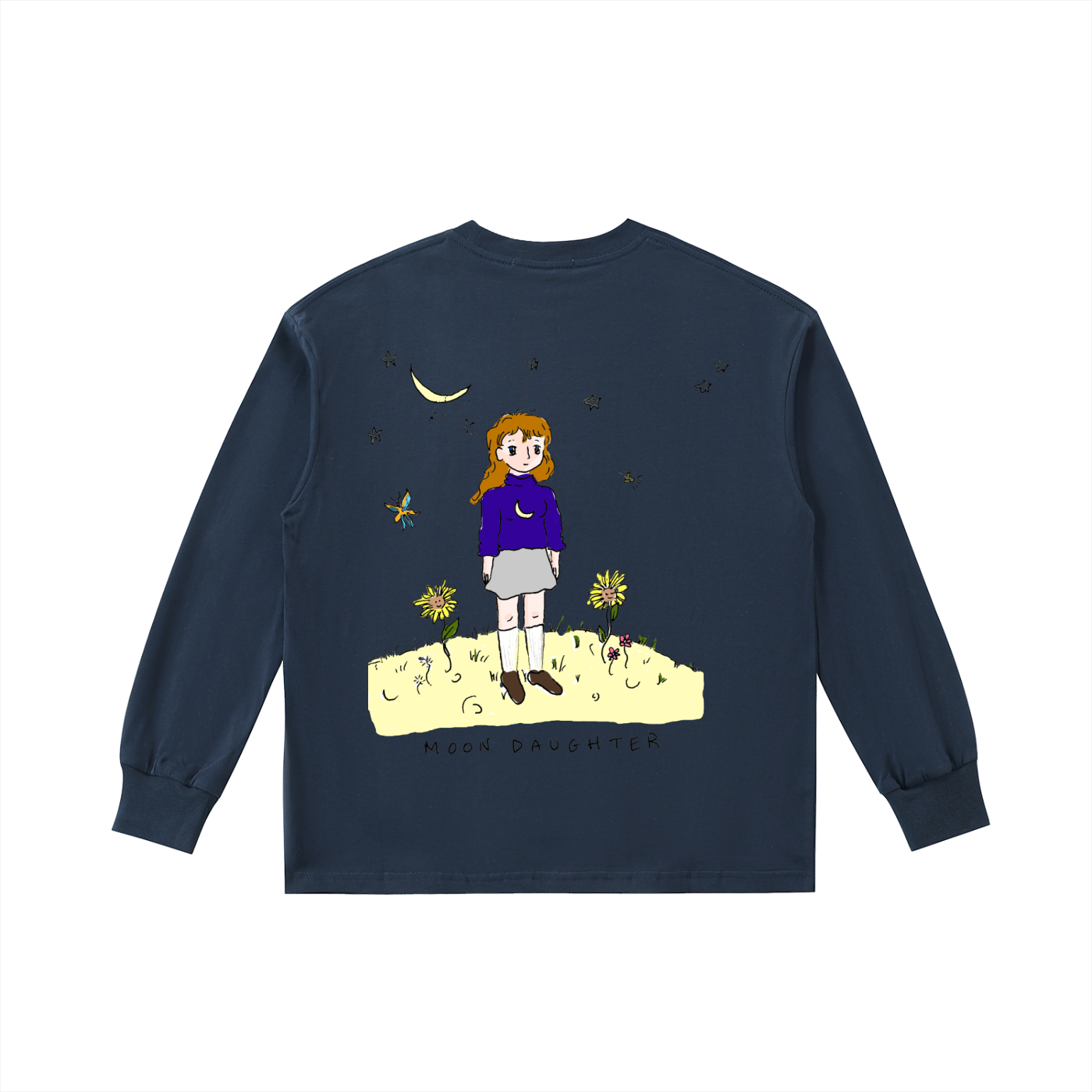 Kids 100% Cotton Long-Sleeve Moon Daughter Tee
